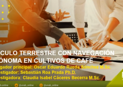 Oscar E. Rueda S. Vehículo terrestre con navegación autónoma para apoyo en tareas de cultivos de café. Fase I