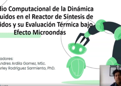 Sergio A. Ardila G. Estudio computacional de la dinámica de fluidos en el reactor de síntesis de péptidos y su evaluación térmica bajo efecto microondas.