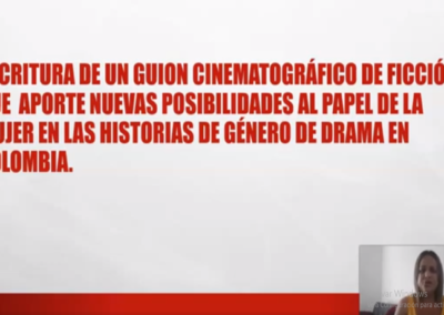 Yulenis E. Caballero M. Escritura de un guion cinematográfico para largometraje de ficción que aporte nuevas posibilidades al papel de la mujer en las historias de género de drama en Colombia.