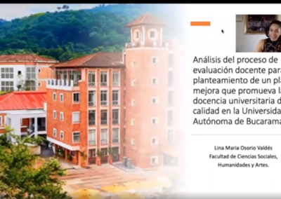Lina M. Osorio V. Análisis del proceso de evaluación docente para el planteamiento de un plan de mejora que promueva la docencia universitaria de calidad en la Universidad Autónoma de Bucaramanga